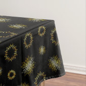 Black and Gold Elegantes Weihnachtswrapping Paper Tischdecke (Beispiel)