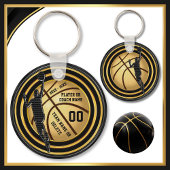 Black and Gold, End of Season Basketball Geschenke Schlüsselanhänger