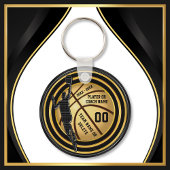 Black and Gold, End of Season Basketball Geschenke Schlüsselanhänger