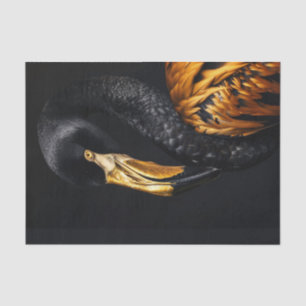 Black and Gold Flamingo4 Seidenpapier