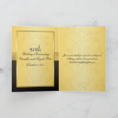 Black and Gold Floral Juwelen Danke Karte (Innenseite)