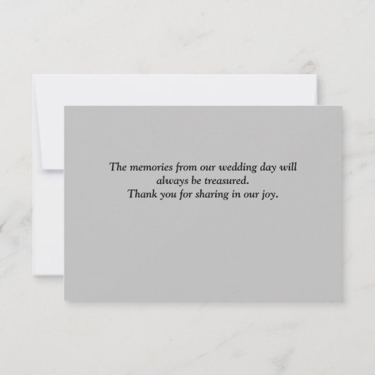 Black and Gold Floral Vielen Dank Karten (Rückseite)