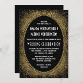 Black and Gold Foil Einladung (Vorne/Hinten)