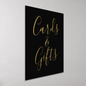 Black and Gold Foil Script Hochzeitskarten und Ges Foliendrucke (Ablage )