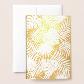 Black and Gold Foil Tropical Palm Wedite Folienkarte (Rückseite mit Umschlag)