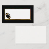 Black and Gold Football 2 Wedding Platzkarte (Vorne/Hinten)