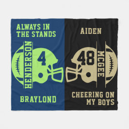 Black and Gold Football Game Day Fleecedecke