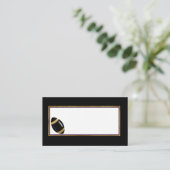 Black and Gold Football Wedding Platzkarte (Stehend Vorderseite)