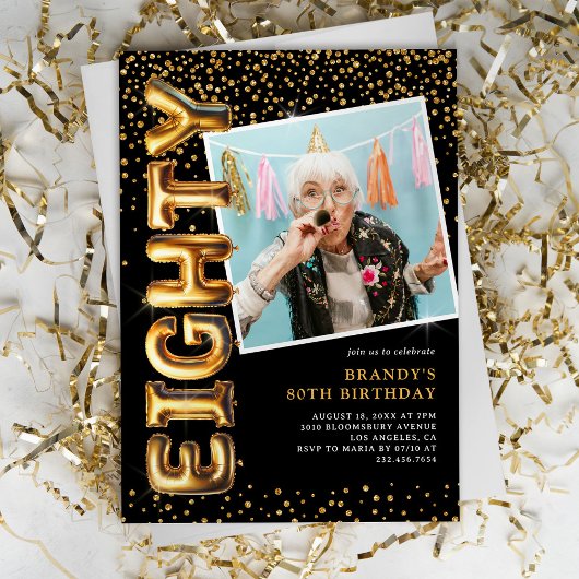 Black and Gold Foto 80. Einladung