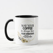 Black and Gold Funny Coffee Tasse für Mama und Vat (Links)