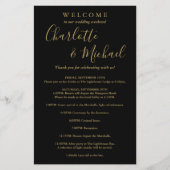 Black and Gold Gästebuchprogramm (Vorderseite)