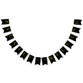 Black and Gold Gatsby Hochzeitsflaggen der 1920er Wimpelkette (Alle)