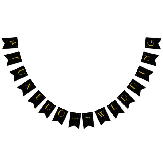 Black and Gold Gatsby Hochzeitsflaggen der 1920er Wimpelkette (Alle)