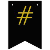 Black and Gold Gatsby Hochzeitsflaggen der 1920er Wimpelkette (Erste Fahne)