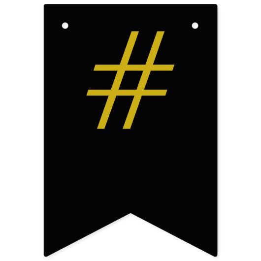 Black and Gold Gatsby Hochzeitsflaggen der 1920er  Wimpelkette (Erste Fahne)