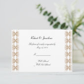 Black and Gold Gay Wedding Response Card RSVP Karte (Stehend Vorderseite)