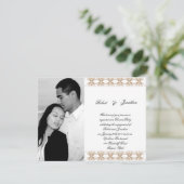 Black and Gold Gay Wedding Verlobung Einladung (Stehend Vorderseite)