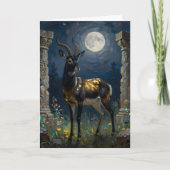 Black and Gold Gazelle Themed Happy Birthday  Karte (Vorderseite)