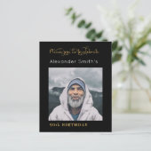 Black and Gold Geburtstags-Foto (Stehend Vorderseite)