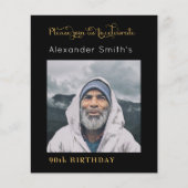 Black and Gold Geburtstags-Foto (Vorderseite)