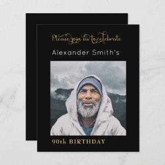 Black and Gold Geburtstags-Foto