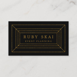 Black and Gold Gemstone Chic Business Card Visitenkarte