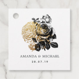 Black and Gold Glam Geschenkanhänger