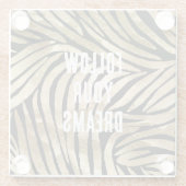 Black and Gold Glam Zebra Glasuntersetzer (Rückseite)