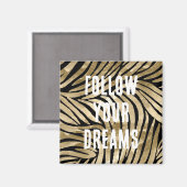 Black and Gold Glam Zebra Magnet (Vorderseite/Rückseite)
