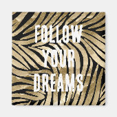 Black and Gold Glam Zebra Magnet (Vorne)