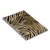 Black and Gold Glam Zebra Print Notizblock (Rechte Seite)