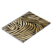 Black and Gold Glam Zebra Print Notizblock (Linke Seite)