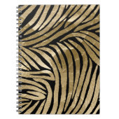 Black and Gold Glam Zebra Print Notizblock (Vorderseite)