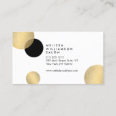 Black and Gold Glamour and Beauty Appointing Card Terminkarte (Rückseite)