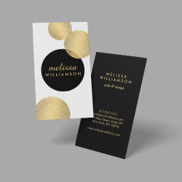 Black and Gold Glamour and Beauty Business Card Visitenkarte