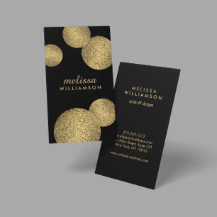 Black and Gold Glamour and Beauty II Business Card Visitenkarte