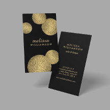 Black and Gold Glamour and Beauty II Business Card
