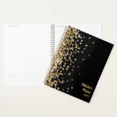 Black and Gold Glitter Custom Planer | Name Year (Anzeige)