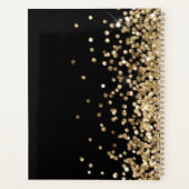 Black and Gold Glitter Custom Planer | Name Year (Rückseite)