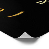 Black and Gold Glitter New Year's Eve Party Poster (Ecke)