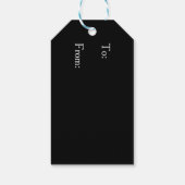 Black and Gold Glitter Numeral 90th Birthday  Geschenkanhänger (Rückseite)