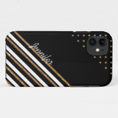 Black and Gold Glittery Custom iPhone 5S Fall Case-Mate iPhone Hülle (Rückseite (Horizontal))