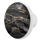Black and Gold Glitzer Agate Keramikknauf (Rechts)