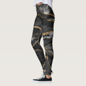 Black and Gold Glitzer Agate Leggings (Links)