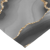 Black and Gold Glitzer Agate Mittelgroßer Tischläufer (Ecke)