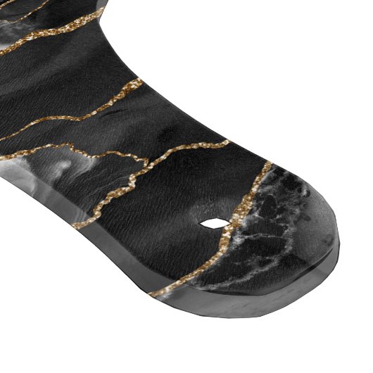 Black and Gold Glitzer Agate Schneidebrett (Ecke)