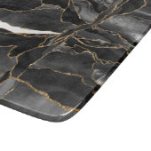 Black and Gold Glitzer Agate Schneidebrett (Ecke)