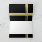 Black and Gold Glitzer Ice Skaten Danke, dass Sie  Dankeskarte (Innenseite)