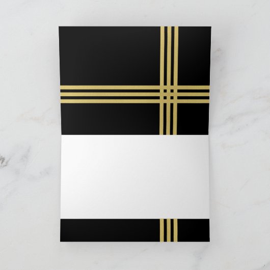 Black and Gold Glitzer Ice Skaten Danke, dass Sie  Dankeskarte (Innenseite)