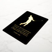 Black and Gold Golf Player Folieneinladung (Gedreht)